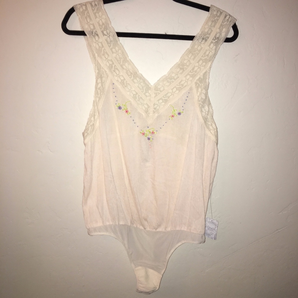 Free People Intimately Lace Onsie Size Medium